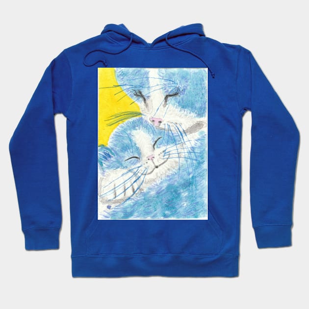 mother and baby cat art Hoodie by SamsArtworks